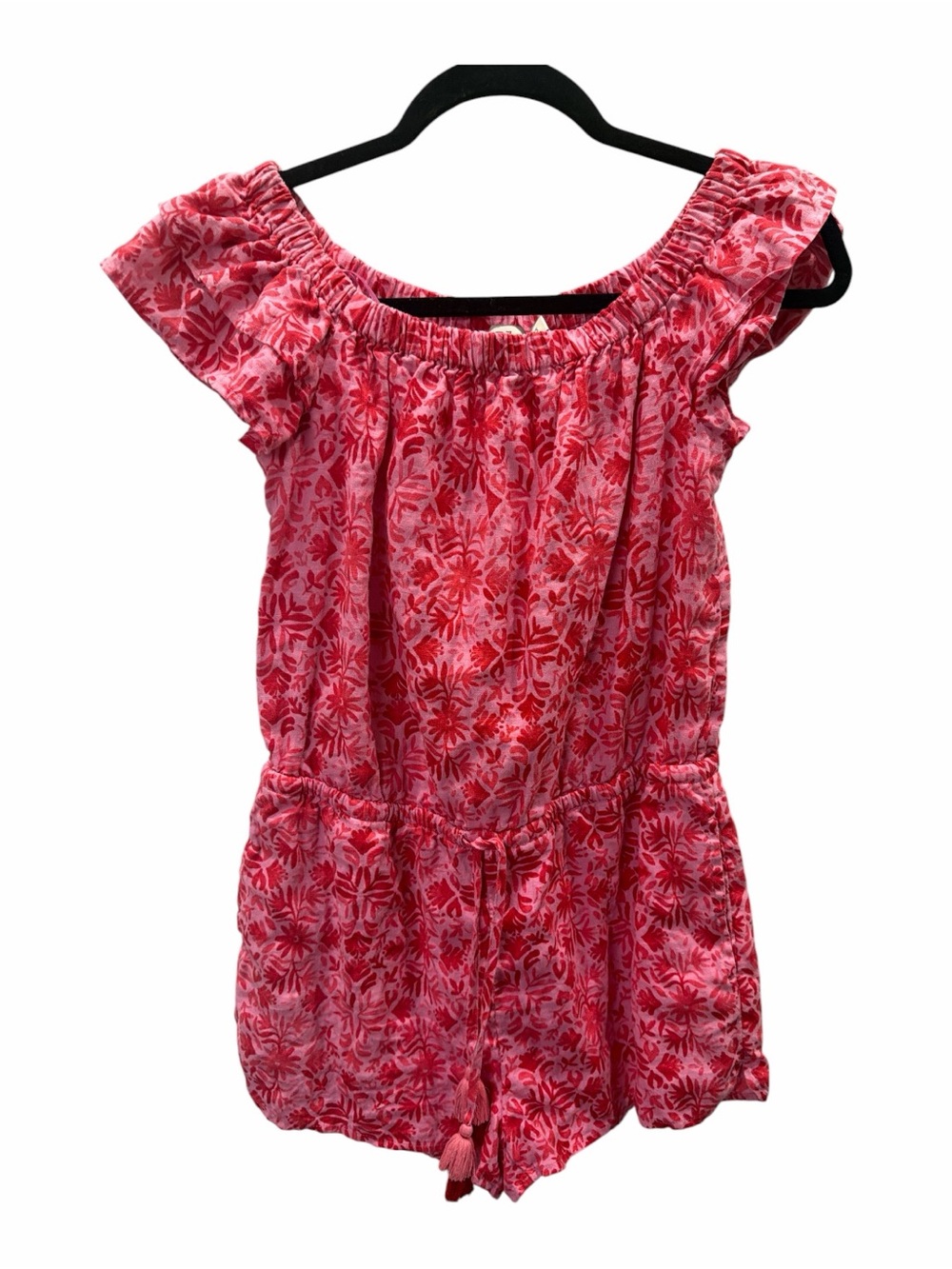 Vineyard Vines Tile Otomi Pink Off the Shoulder Romper Size XS